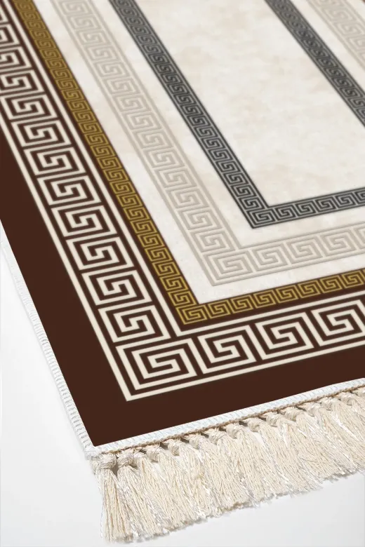 Dekoreko 675M-Trend-1 Eko Trend Djt Halı Yıkanabilir Kaymaz Taban 675M Modern Gold