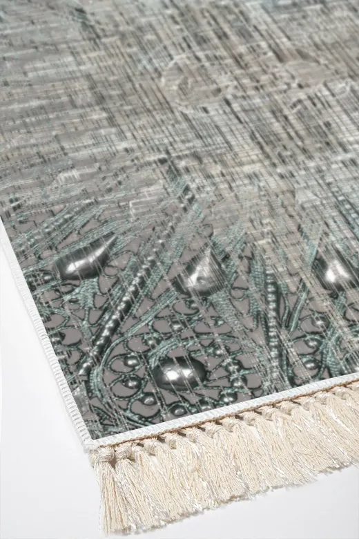 Dekoreko 743-Trend-3 Eko Trend Djt Halı Yıkanabilir Kaymaz Taban 743 Modern Mavi