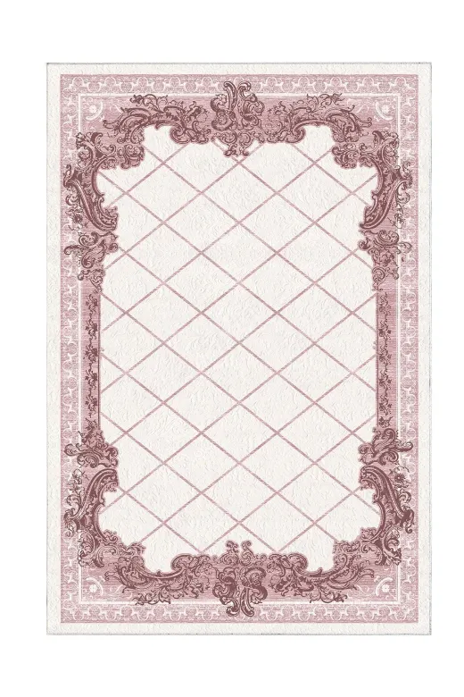 Dekoreko 748K2-9 Kaymaz Taban Djt Banyo Halısı Trend Modern 748 Pudra