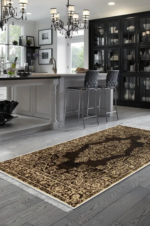 Dekoreko 761-Trend-3 Eko Trend Djt Halı Yıkanabilir Kaymaz Taban 761 Osmanlı Kahve
