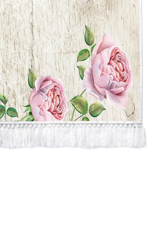 Dekoreko AKC-BİL-167 Inci Dijital Saçaklı Halı  1850 Desen 1 80 X 150