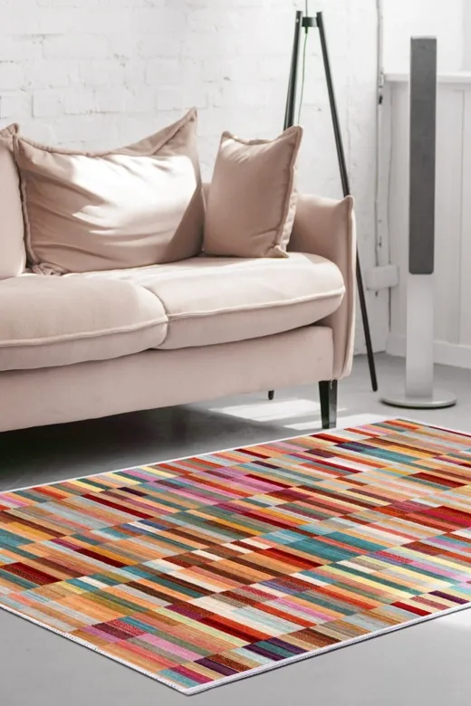 Dekoreko AKC-Eug-V2-41 İnci Halı Saçaksız 1620 Renkli