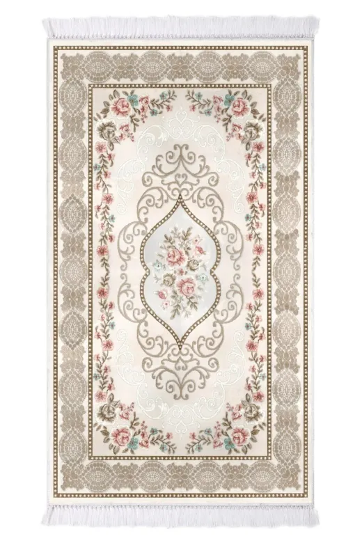 Dekoreko inci-1839-S Inci Halı Dijital Saçaklı 1839 Desen 1