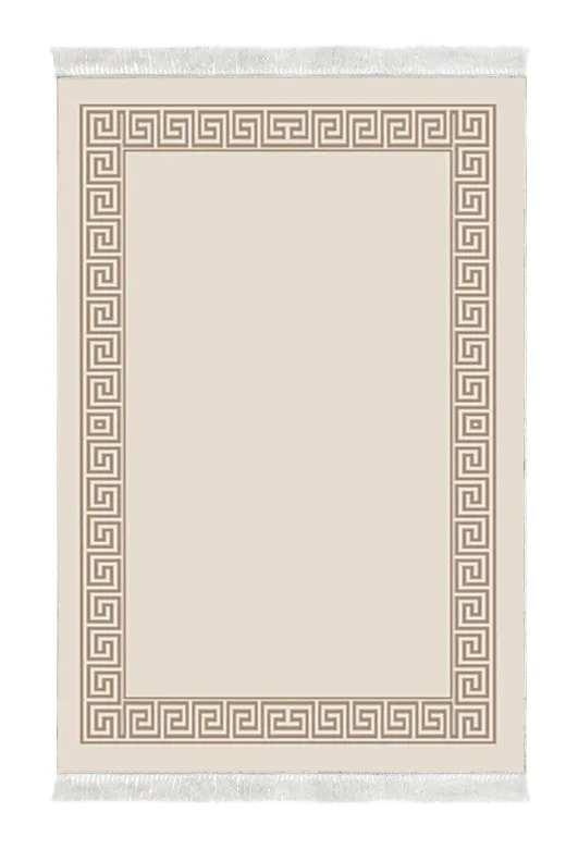 Dekoreko Kt493K1-10P2 Kaymaz Taban Djt 2 Li Banyo Paspas Takımı Trend Saçaklı Modern Kt493 Krem