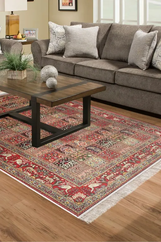 Dekoreko M12295-Trend-1 Eko Trend Djt Halı Yıkanabilir Kaymaz Taban M12295 Persian Bordo