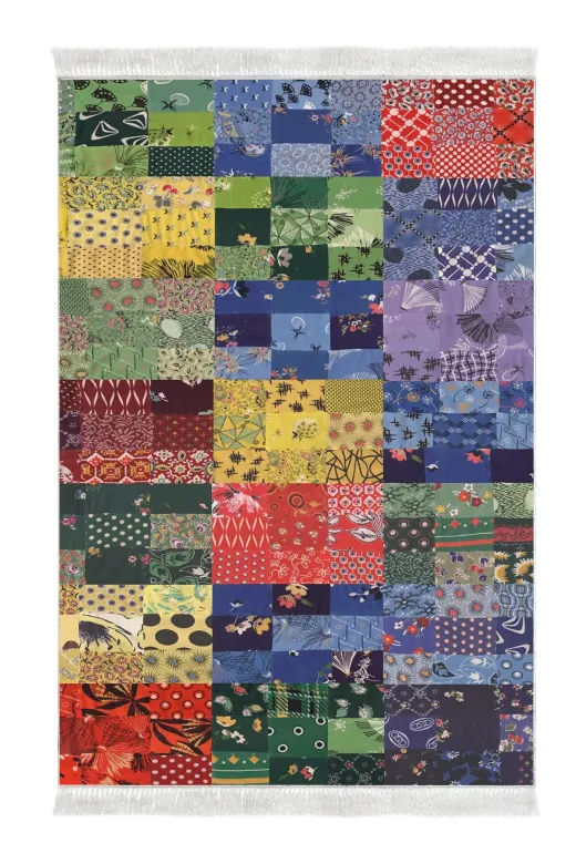 Dekoreko Mu148-Trend-1 Eko Trend Djt Halı Yıkanabilir Kaymaz Taban Mu148 Patchwork Renkli