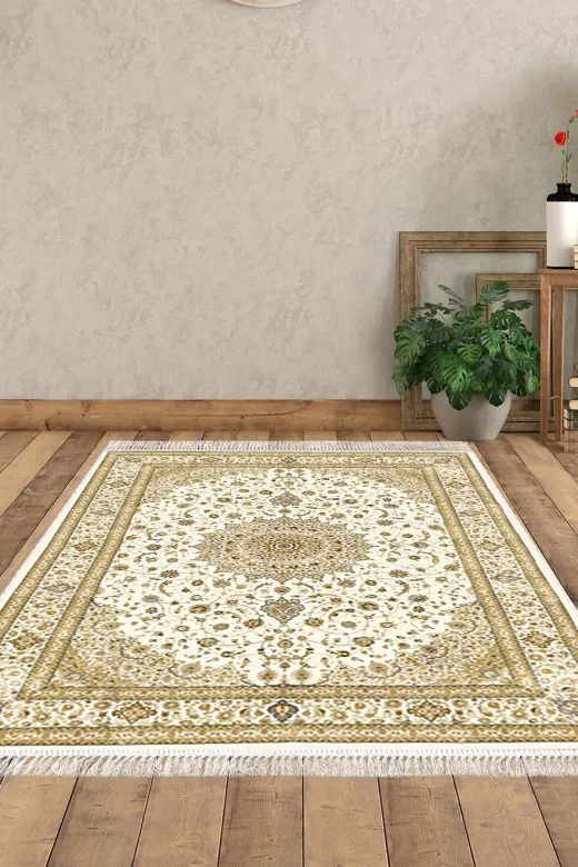 Dekoreko P1360-Trend-1 Eko Trend Djt Halı Yıkanabilir Kaymaz Taban P1360 Osmanlı Krem