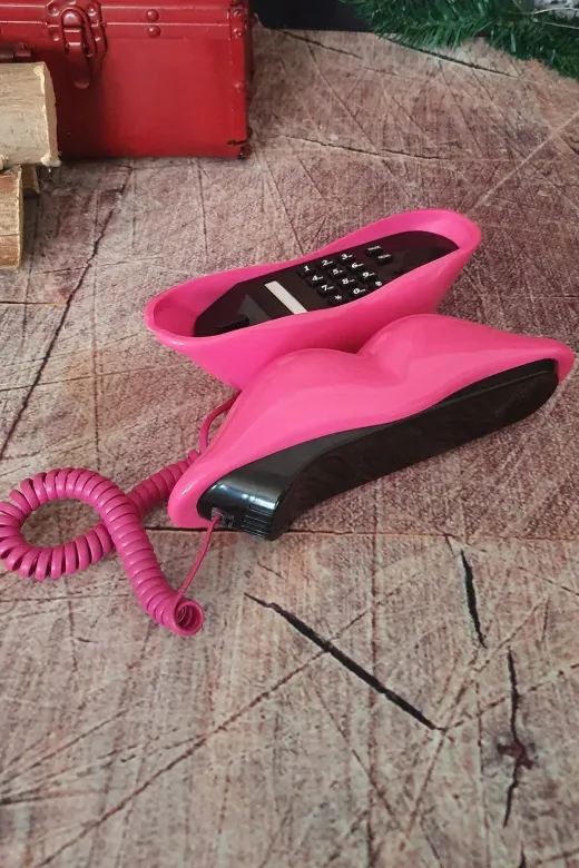 DekorXXL 6889453 Pembe Dudak Telefon