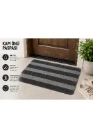 Delta CC001A Gri Kaymaz Taban Nem Alıcı Toz Alıcı Kapı Önü Paspası Uv Dayanıklı 45x70 Cm
