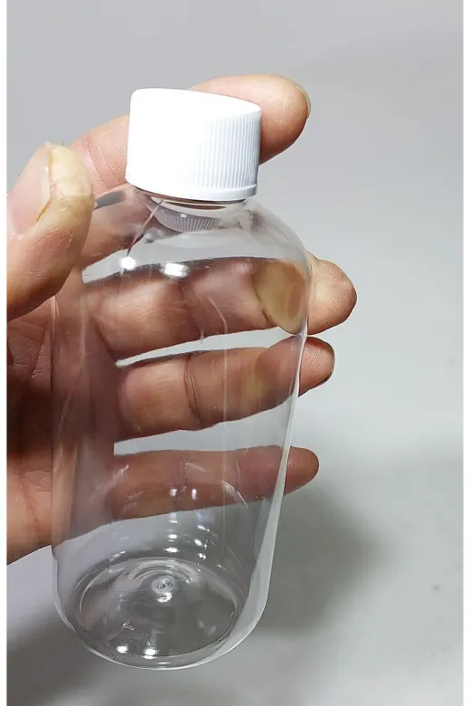 dercam 8697431701124 250 Cc Düz Model Pet Şişe - Beyaz Kapaklı - 250 Ml Boş Pet Şişe (10 Adet)