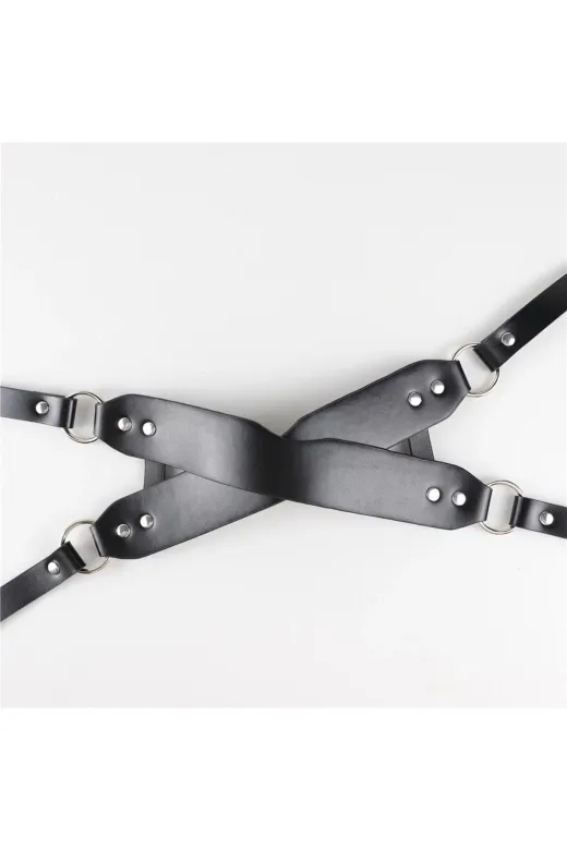 Deri Çapraz Göz Maskesi Ayarlanabilir Harness