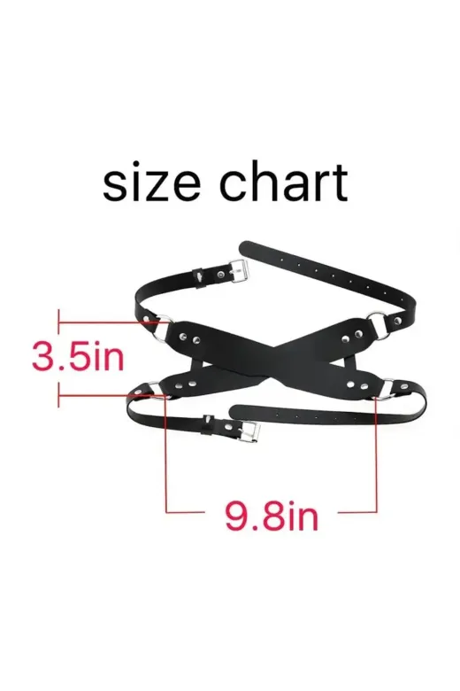Deri Çapraz Göz Maskesi Ayarlanabilir Harness