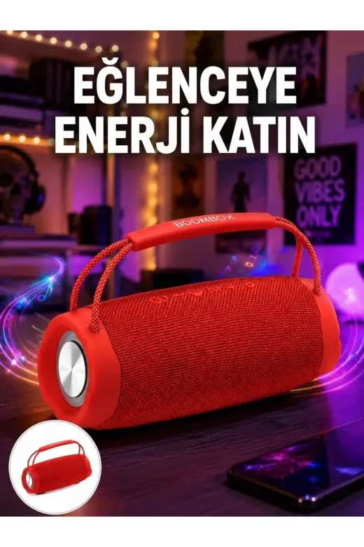 Derin Baslı Çift Hoparlörlü Taşınabilir Kablosuz Hoparlör Yeni Nesil