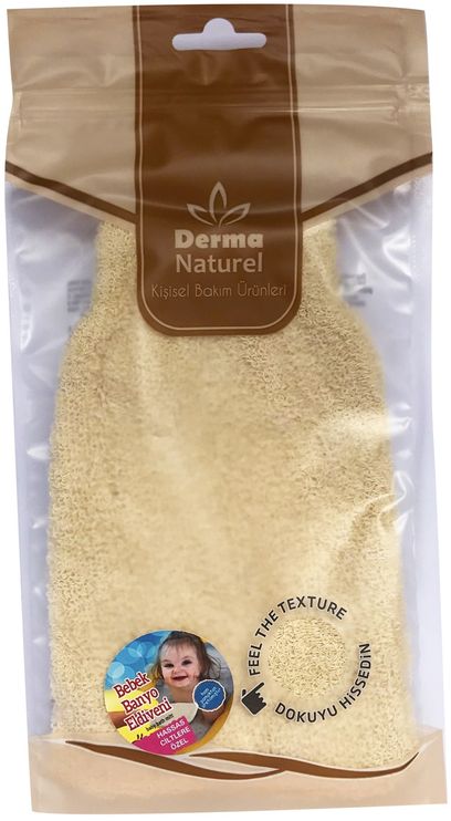 Derma Naturel Bebek Banyo Eldiveni Hassas Ciltlere Özel (15*24CM) MS-01