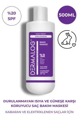 DERMALOG Liberty Isı Koruyucu -Güneş Koruyucu Durulanmayan Onarıcı Krem Maske Spf 20 Megaboy 500 ml