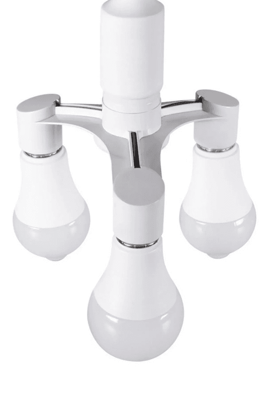 DermiTech E27 3Lü Duy Çoğaltıcı Lamba Duy Çoklayıcı E 27 3 In 1 Ampul Duy Çoğaltma
