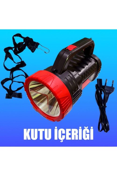 DermiTech El Feneri Şarjlı T6 Led 15W Projektör+Florasan 26Smd Ns Rdl-1017