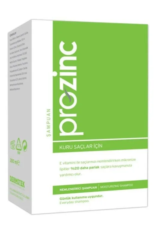 Dermozinc DTK4019 Prozinc Kuru Saçlara Özel Nemlendirici Şampuan 300Ml