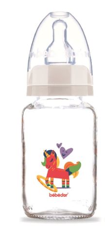 Desenli Cam Biberon 125ML - Desen/At
