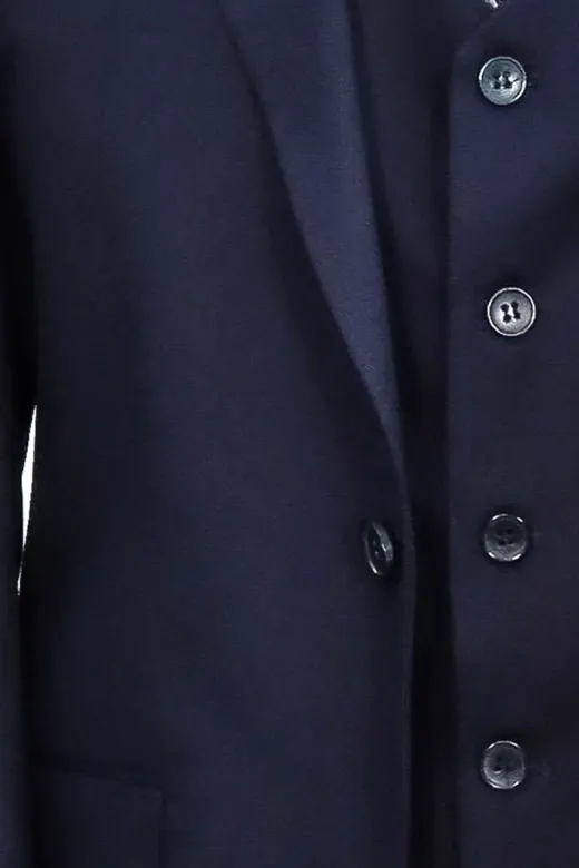 Desensiz Slim Fit Lacivert Erkek Takım Elbise - Wessi