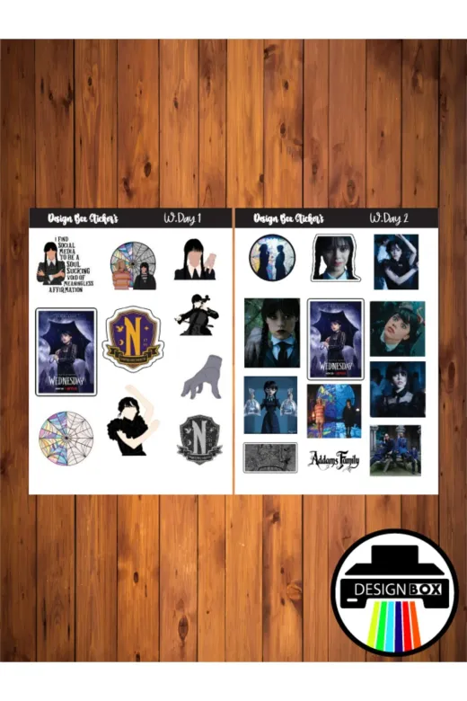 Designbox DSGNBX2022163 Wednesday Addam's Sticker Set