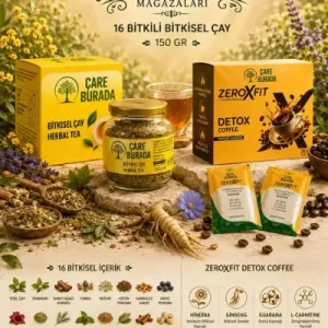 Detoks Seti - 16 Bitkili Bitkisel Çay 150 gr & Detoks Kahve 30 Şase