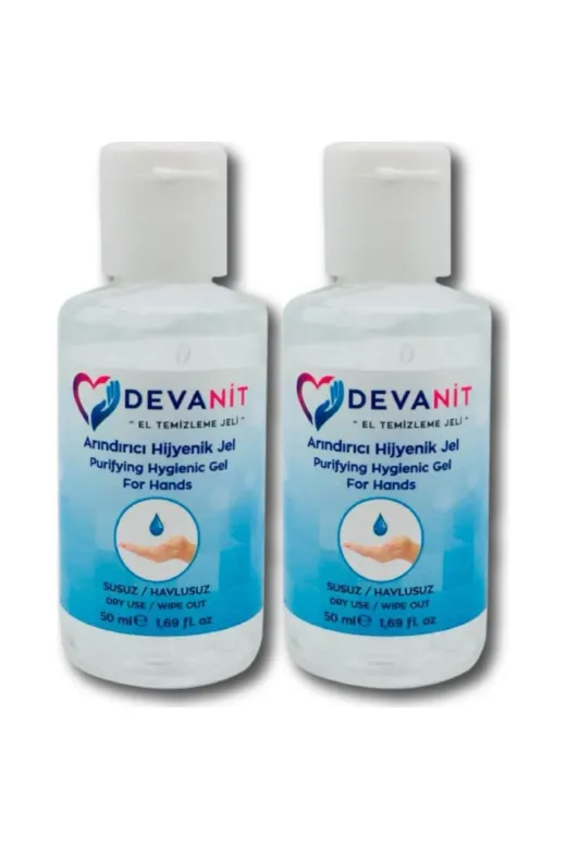 Devanit DZNFKTN64 Dezenfektan - El Temizleme Jeli 2 Adet 50 Ml