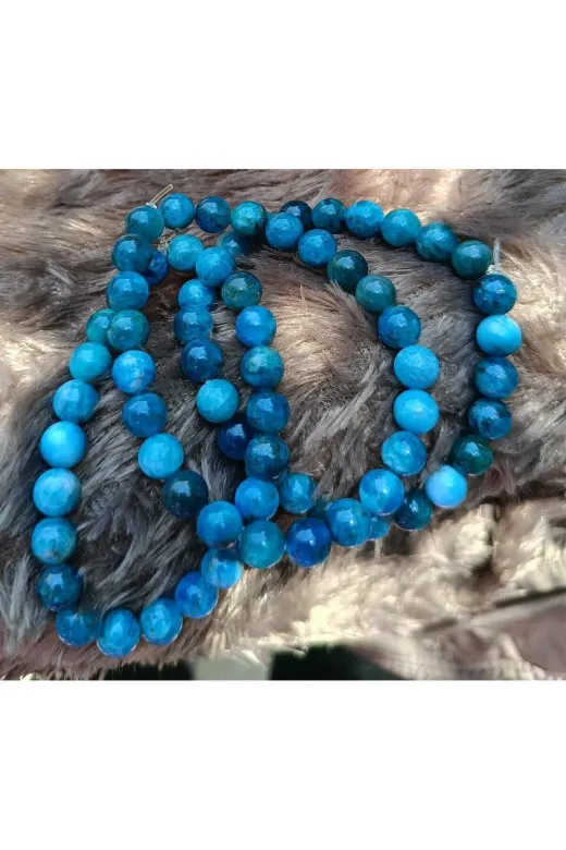 deweyaccessories BLK-APTT-005 Markasına Benzetme Apatit Taşı Doğal Taş Renklendirilmiş Bileklik