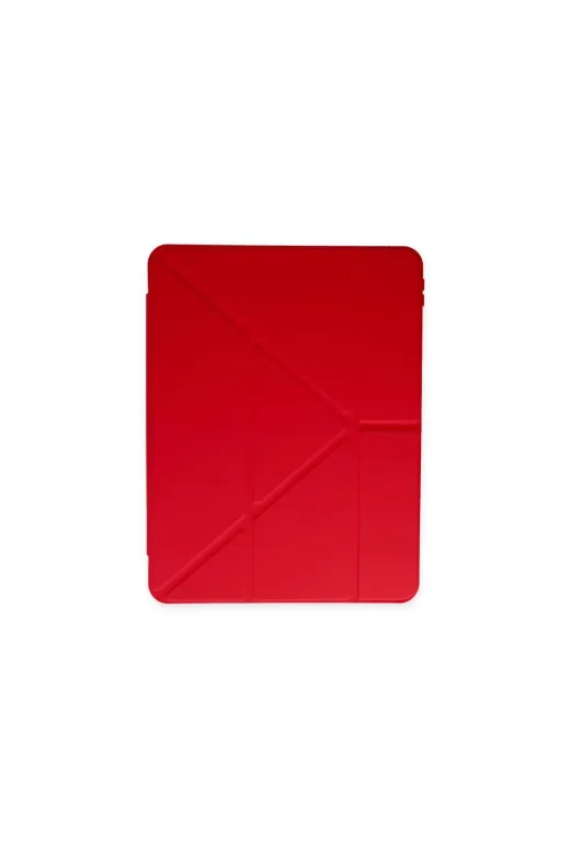 DGY STORE A045-5375 İpad Pro 11 (2024) Kılıf Kalemlikli Mars Tablet Kılıfı - Kırmızı