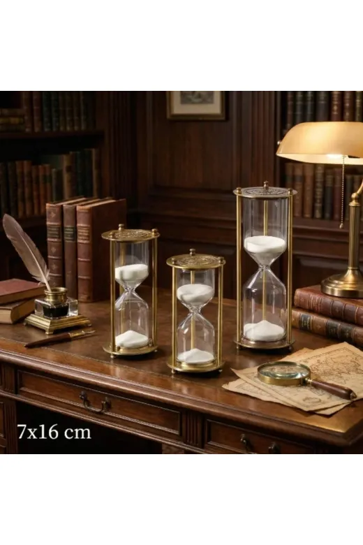 DGY STORE EmrDNM99072 Dekoratif Cam Kum Saati 7X16 Cm