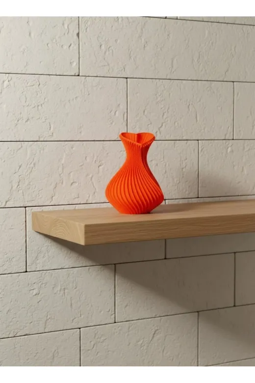 DGY STORE EmrTDXUCZZKALPLİVAZOTURUNCU-1 11 Cm Turuncu Kalp Formlu Mini Vazo Estetik Dekoratif Obje