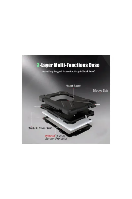 DGY STORE mptelA047-26257 Samsung Galaxy T290 Tab A 8 Kılıf Amazing Tablet Kapak - Siyah