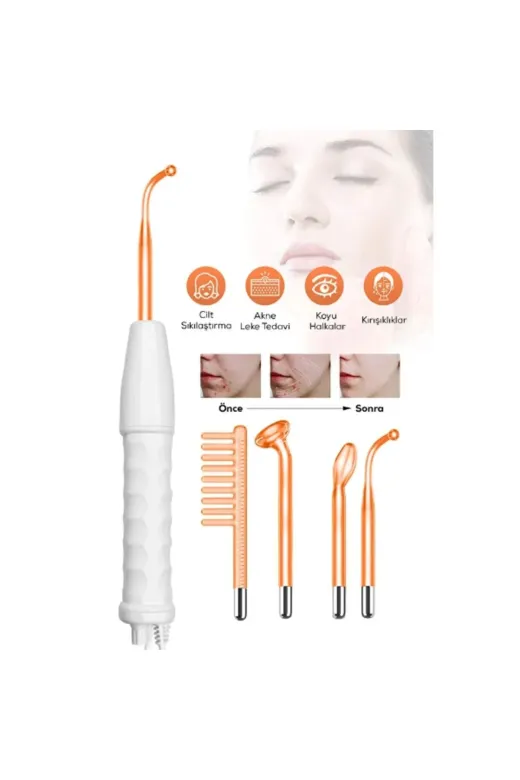 DGY STORE tkl98573 4 Başlıklı Yüksek Frekanslı Cilt Bakım Analiz Cihazı
