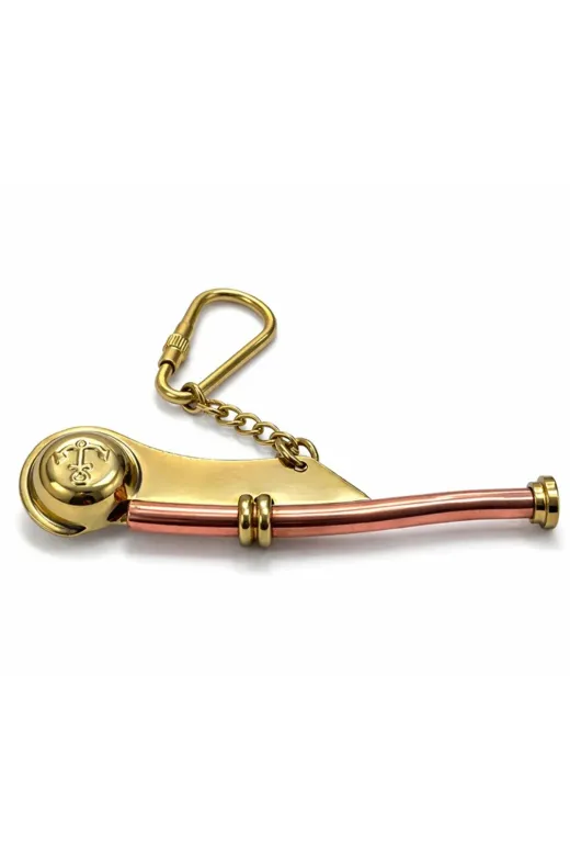 DGY STORE tkl99668 Pirinç Silistre Düdüğü Anahtarlık