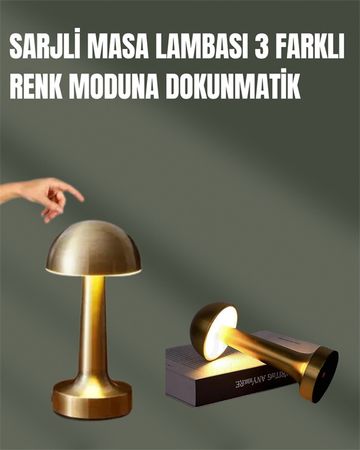 Diğer 101522015 %100 Kademeli Ayarlanabilir Işık Usb Şarjlı Masa Lambası Çok Renkli