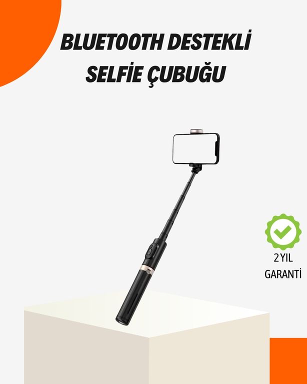Diğer 109053526 Bluetooth Lu Işıklı Selfie Çubuğu Katlanabilir, 130 Cm Çok Renkli