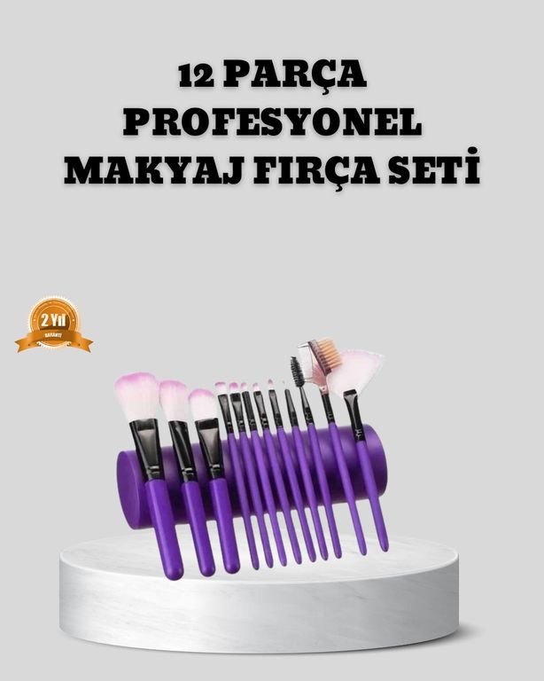 Diğer 109711252 12 Parça Makyaj Fırça Seti Profesyonel Ve Günlük Kullanıma Uygun