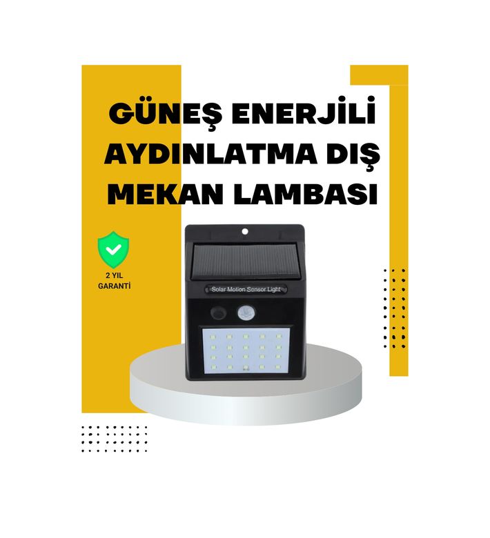 Diğer 111348077 144 Led'li Geniş Aydınlatma Alanına Sahip Güneş Enerjili Güvenlik Lambası