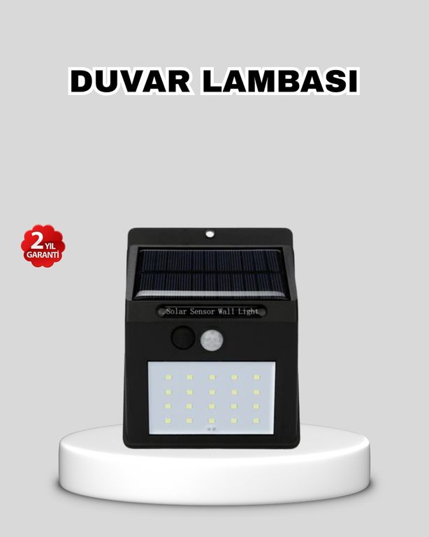 Diğer 111348188 Güneş Enerjili 20 Led Hareket Sensörlü Lamba Ip65 Su Geçirmez Dış Mekan Aydınlatma