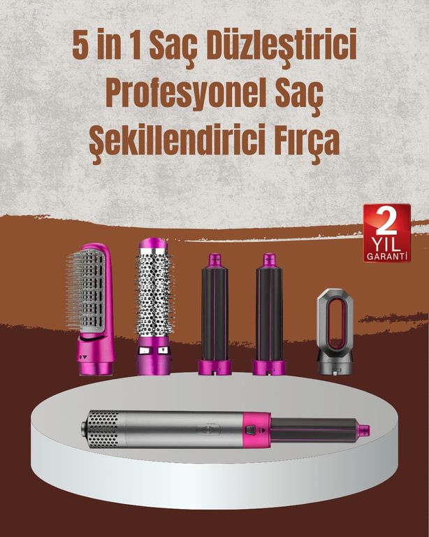 Diğer 111476372 Hızlı Kurutma Ve Bukle Yapma Özellikli Saç Şekillendirme Cihazı Çok Renkli