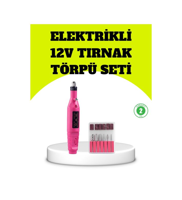 Diğer 111480738 Elektrikli Manikür Pedikür Törpü Seti 6 Başlıklı