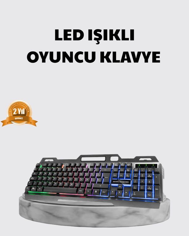 Diğer 111655171 Profesyonel Oyuncu Klavye Mouse Seti Rgb Işıklı, Türkçe Q, Dpı Ayarlı, Dayanıklı Gövde