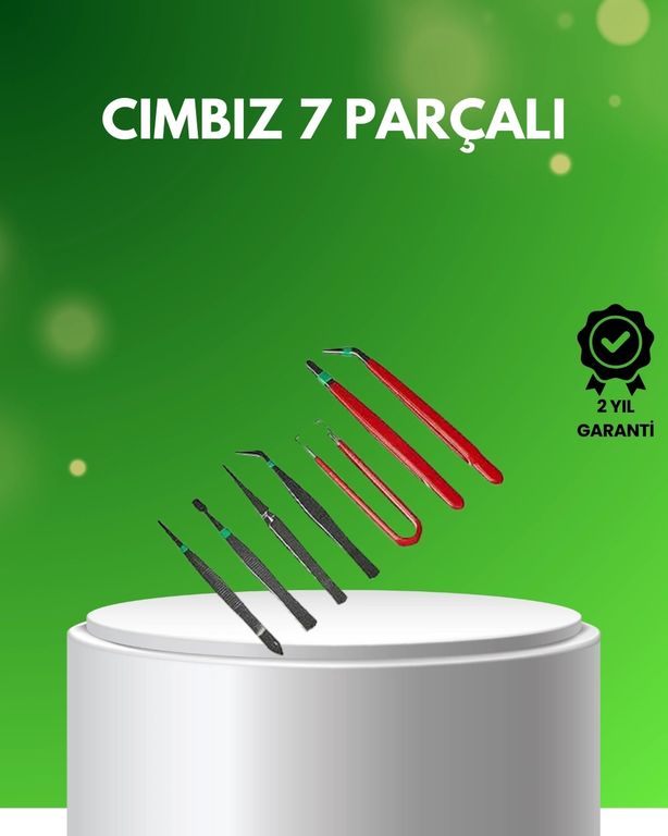 Diğer 114328677 7 Parça Hassas Çelik Cımbız Seti Elektronik Ve Saat Tamiri İçin