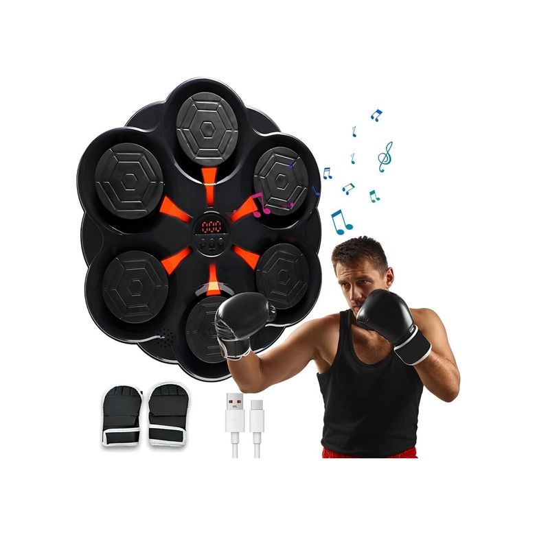 Diğer 115360738 Duvar Boks Makinesi Müzikli Bluetooth Hoparlör Özellikli Led Işıklı Ritimli 9 Mod Seviye Ayarlı Box