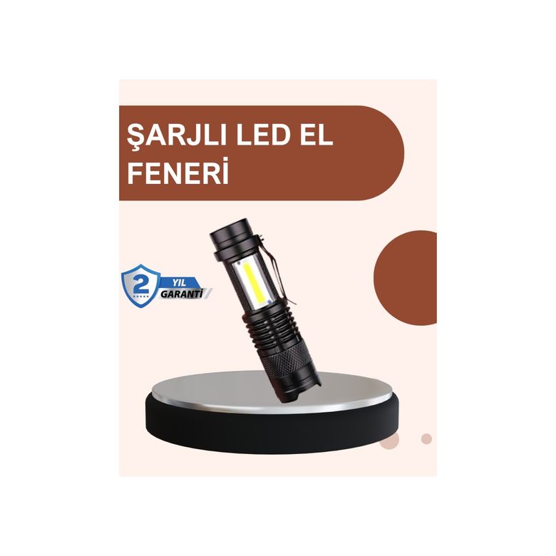 Diğer 116855369 Alüminyum Gövdeli 2000 Lümen Güçlü Led El Feneri