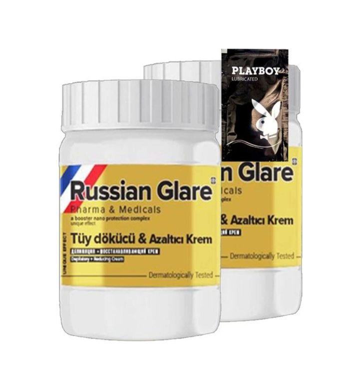 Diğer 118239085 Playboy Rusian Glare Tüy Dökücü Azaltıcı Krem Nano 2'li X 50 Ml Rus Merhemi + Yanında Jel