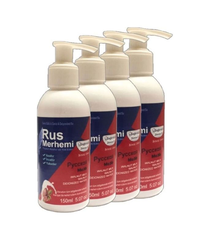 Diğer 118239391 Blue Tüylere Krem 4 Tane X 150 Ml Cevizli & Ceviz Sütlü Russ Merhemi