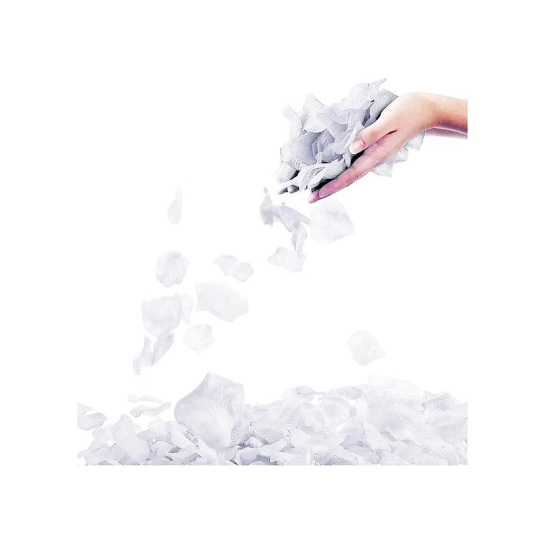 Diğer 119853688 Mey İthalat Beyaz Renk Gül Yaprağı Şekilli Konfeti 5 Paket 500 Adet