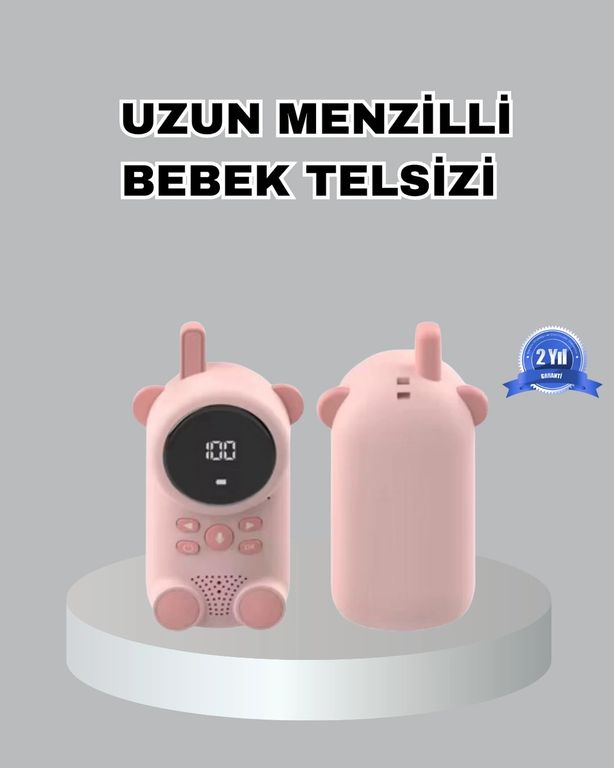 Diğer 120386397 Mey İthalat Şarjlı Bebek Telsizi Uzun Mesafe 22 Kanal Lcd Ekran Vox Modu 400 Mah