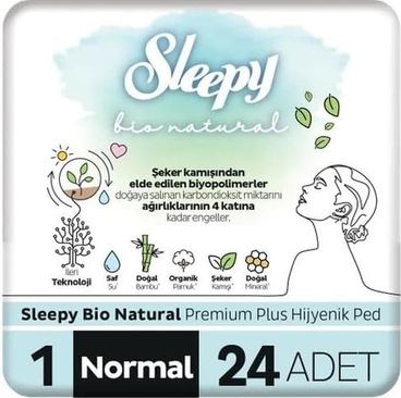 Diğer 120620828 Bio Natural Premium Plus Hijyenik Ped Normal 24 Adet Ped